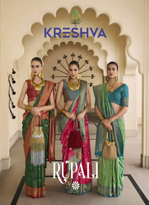 Rupali By Kreshva Banarasi Silk Printed Wholesale Saree Suppliers In Mumbai